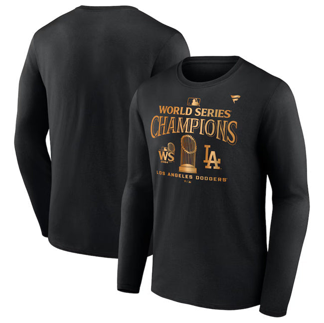 Los Angeles Dodgers Black 2024 World Series Champions Locker Room Parades Baseball Jersey baseball jersey product view 1