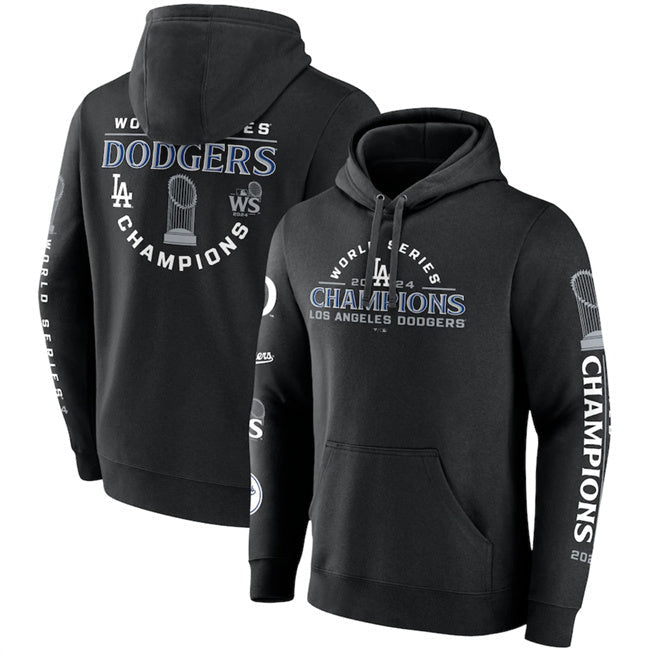 Los Angeles Dodgers Black 2024 World Series Champions Logos Pullover Baseball Jersey baseball jersey product view 1