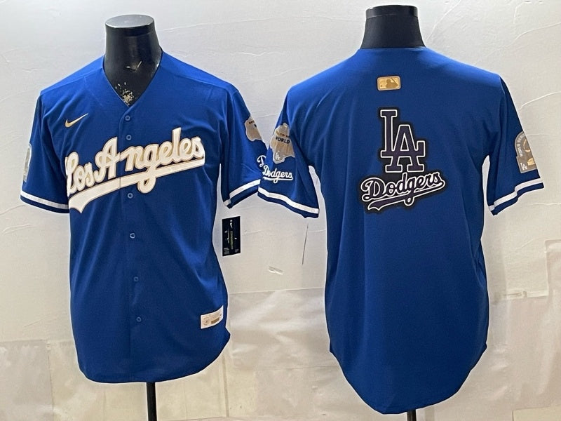 Los Angeles Dodgers Dodgers Gold Text English Style 2 Baseball Jersey baseball jersey product view 1