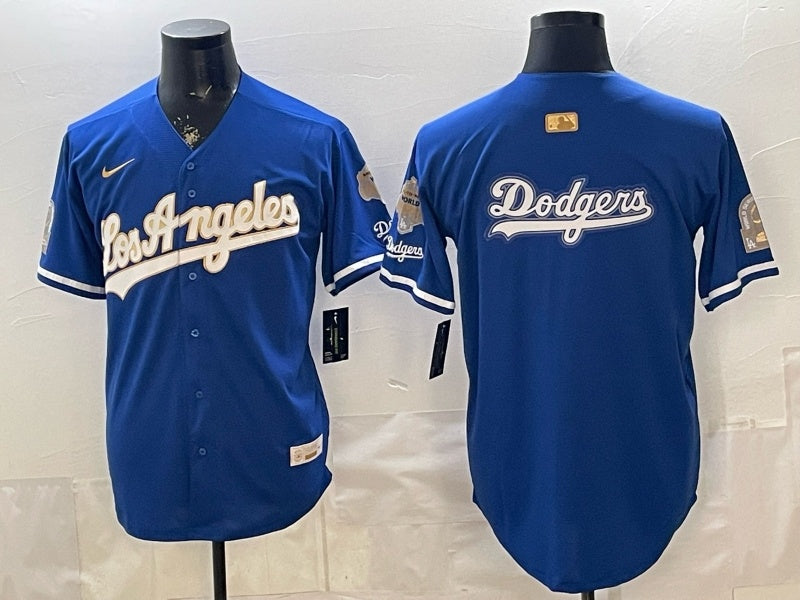 Los Angeles Dodgers Dodgers Gold Text English Style 3 Baseball Jersey baseball jersey product view 1