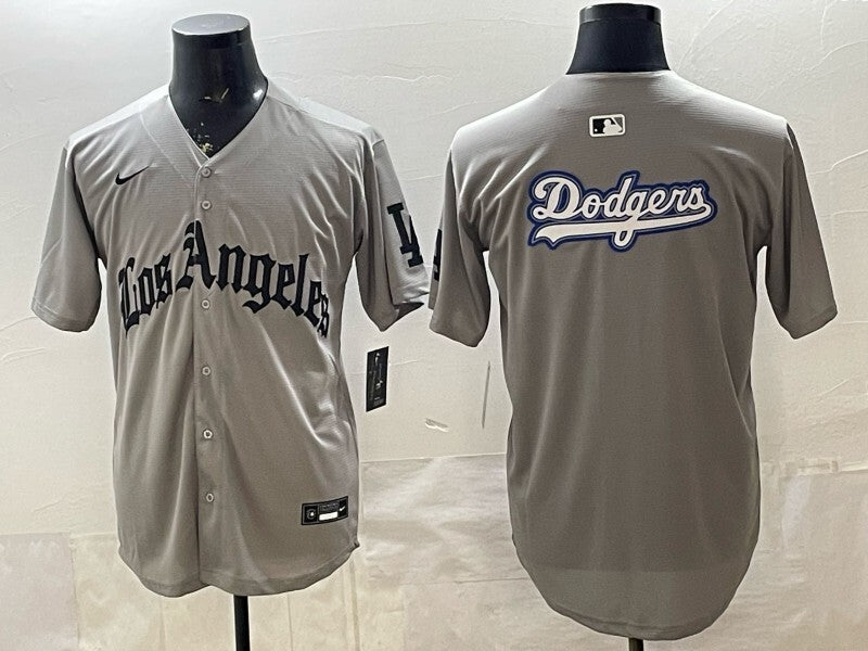 Los Angeles Dodgers Dodgers Gray 5 Edition Style 3 Baseball Jersey baseball jersey product view 1