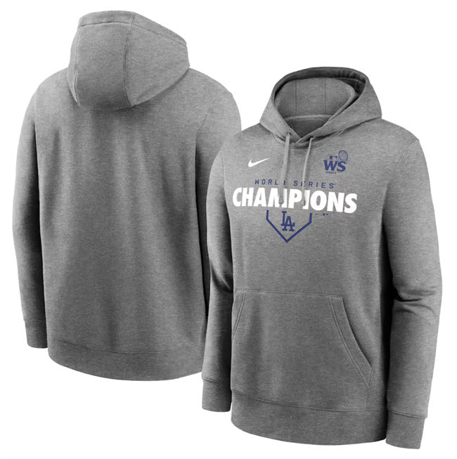 Los Angeles Dodgers Heather Charcoal 2024 World Series Champions Home Plate Baseball Jersey baseball jersey product view 1