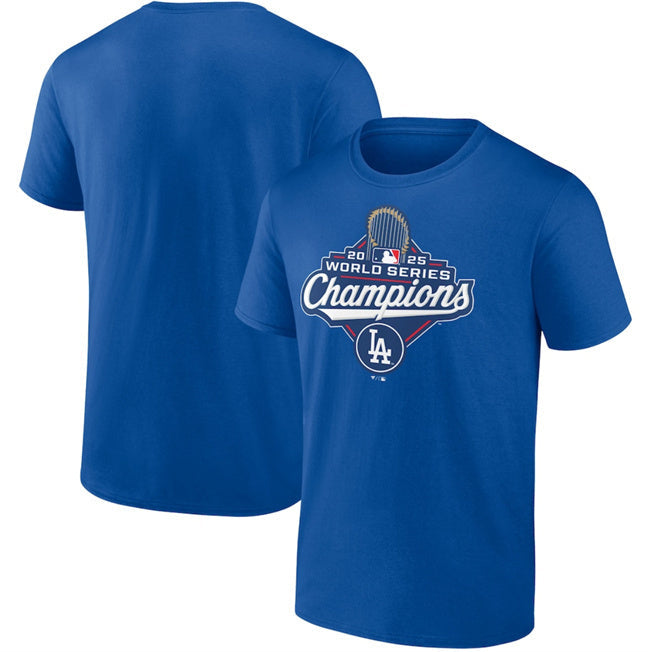 Los Angeles Dodgers Royal 2025 World Series Champions Official Logo T-Shirt Baseball Jersey baseball jersey product view 1