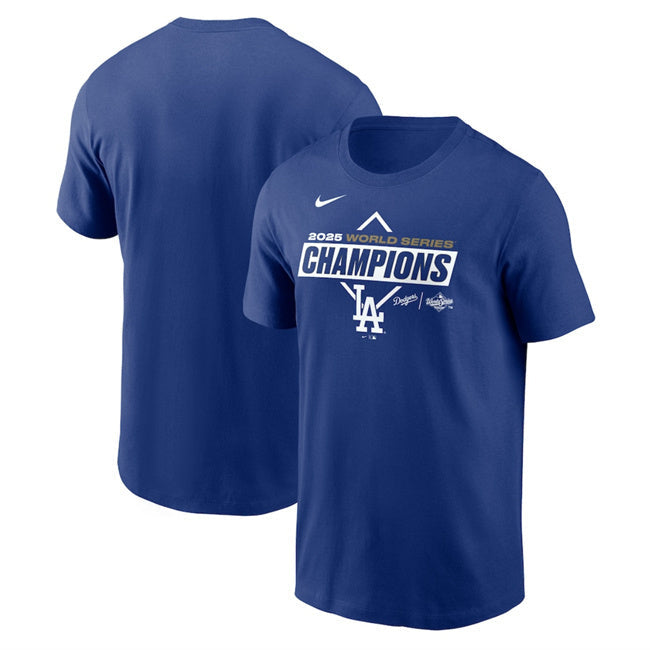 Los Angeles Dodgers Royal 2025 World Series Champions Team Logo T-Shirt Baseball Jersey baseball jersey product view 1