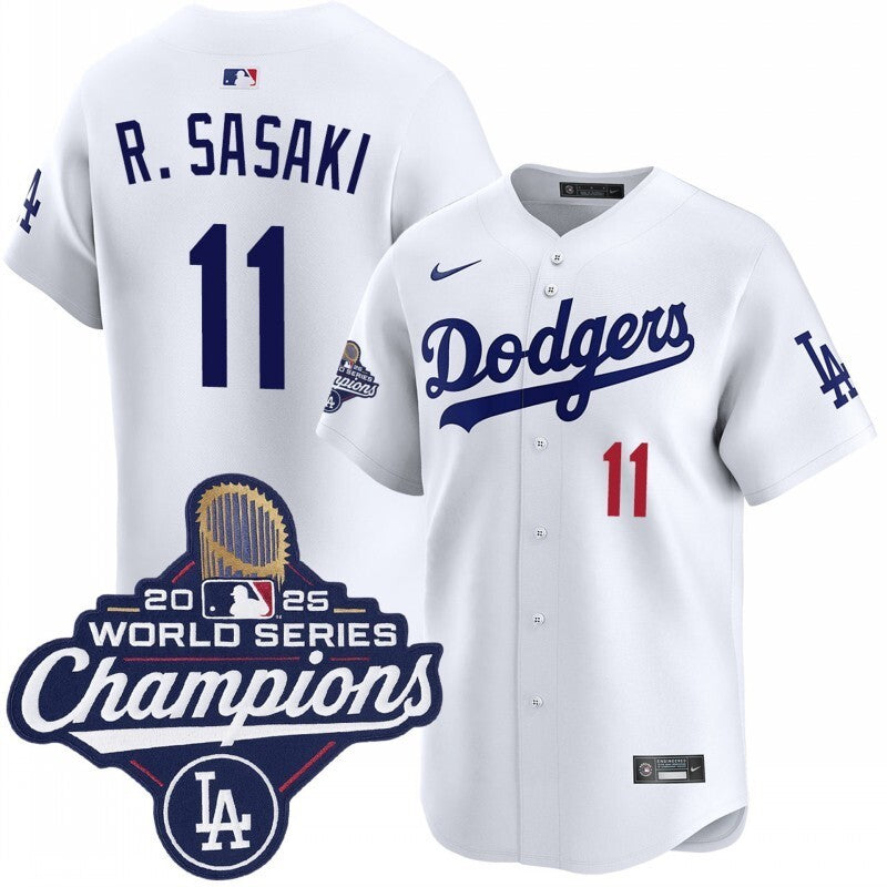 Los Angeles Dodgers #11 Roki Sasaki home limited 2025 world series champions jersey Baseball Jersey baseball jersey product view 1