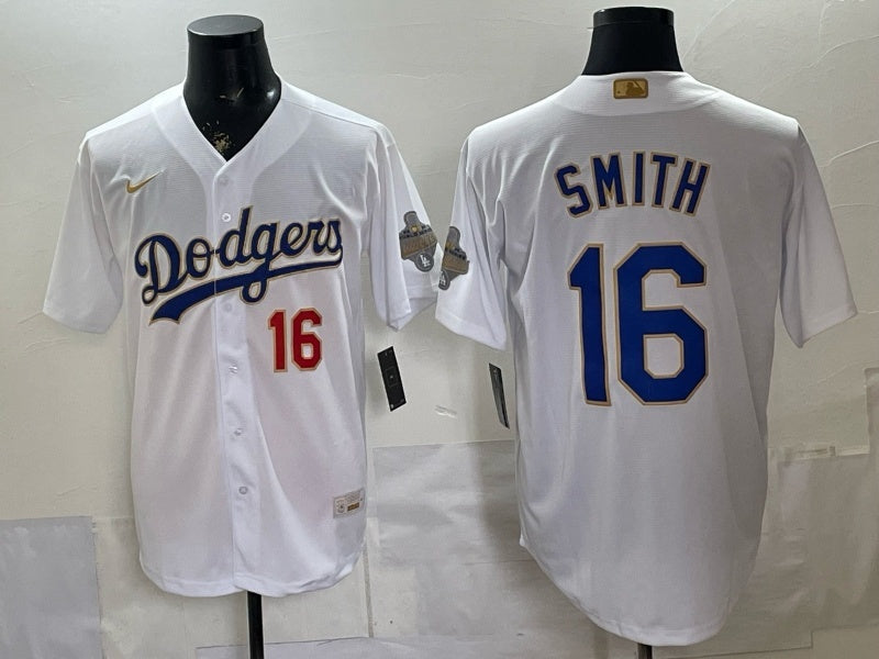 Los Angeles Dodgers #16 Will Smith Dodgers Platinum V2 Baseball Jersey baseball jersey product view 1