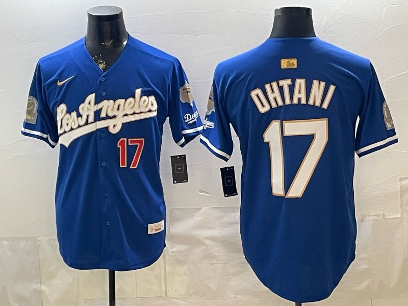 Los Angeles Dodgers #17 Shohei Ohtani Dodgers English Special V2 Style 1 Baseball Jersey baseball jersey product view 1