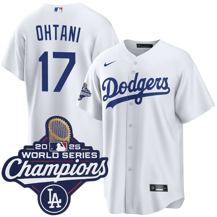 Los Angeles Dodgers #17 Shohei Ohtani Home 2025 World Series Champions Baseball Jersey baseball jersey product view 1