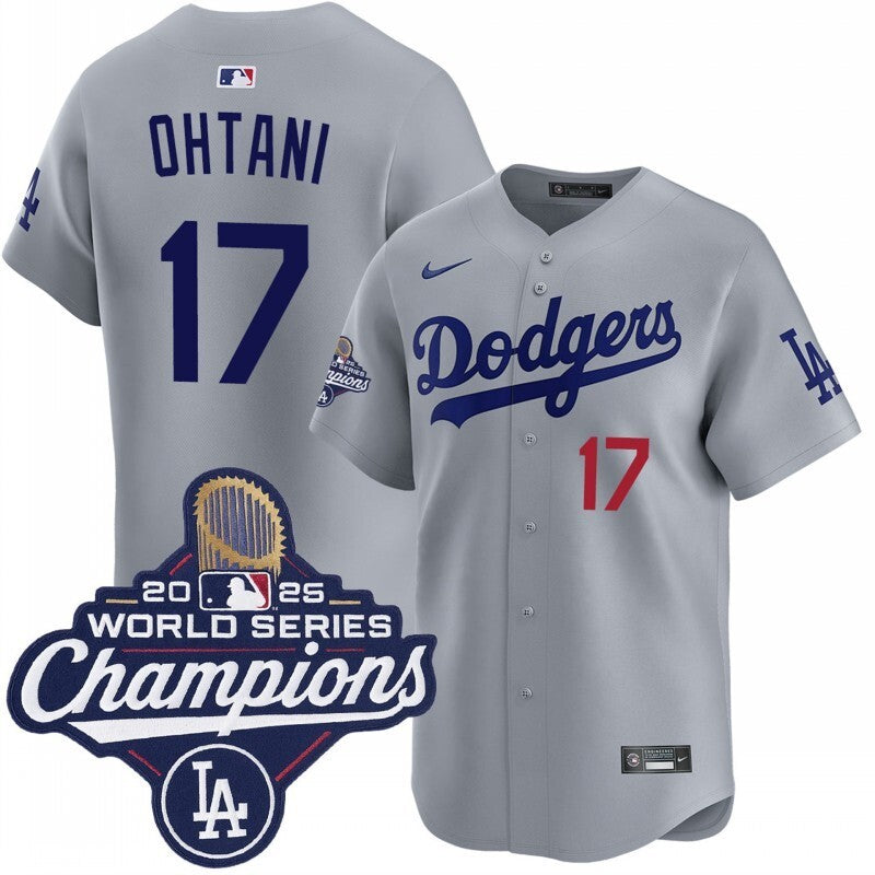 Los Angeles Dodgers #17 Shohei Ohtani alternate road limited 2025 world series champions jersey Style 2 baseball jersey product view 1