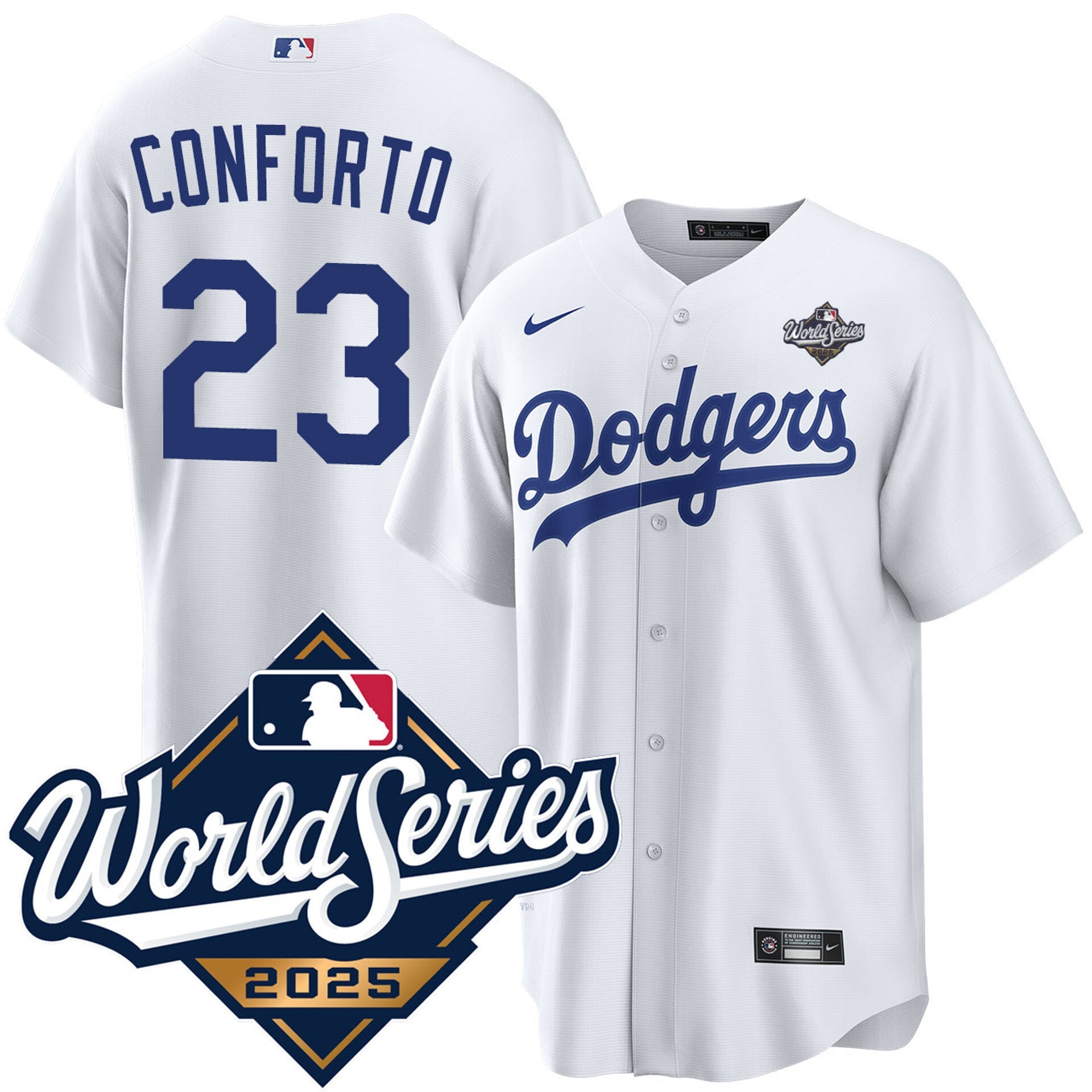 Los Angeles Dodgers #23 Michael Conforto Home 2025 World Series Jersey Baseball Jersey baseball jersey product view 1