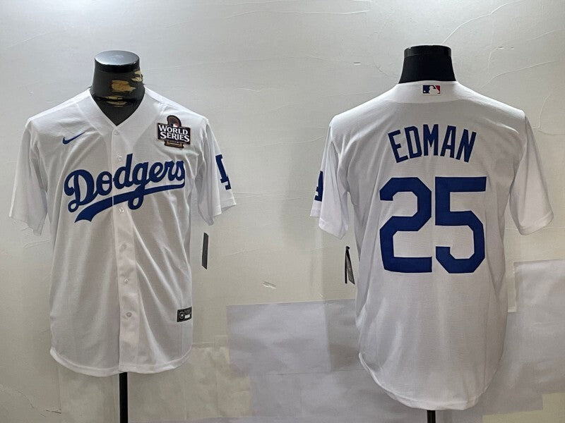 Los Angeles Dodgers #25 Tommy Edman Dodgers Adult Baseball Jersey baseball jersey product view 1