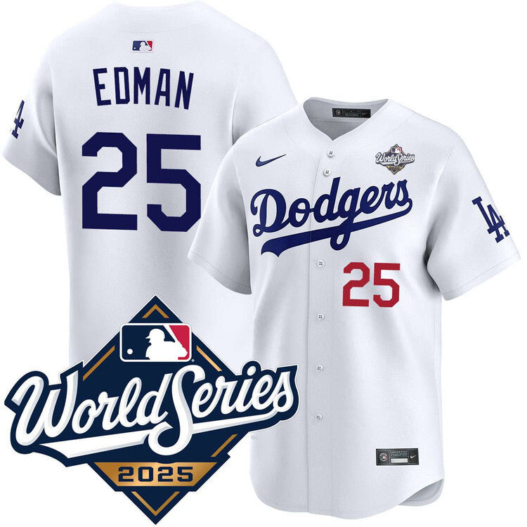 Los Angeles Dodgers #25 Tommy Edman Home Limited 2025 World Series Jersey Baseball Jersey baseball jersey product view 1