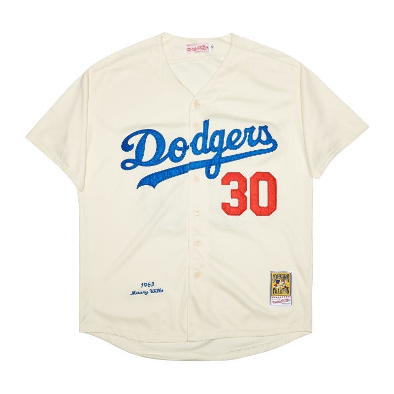 Los Angeles Dodgers #30 Maury Wills Style 2 Baseball Jersey baseball jersey product view 1