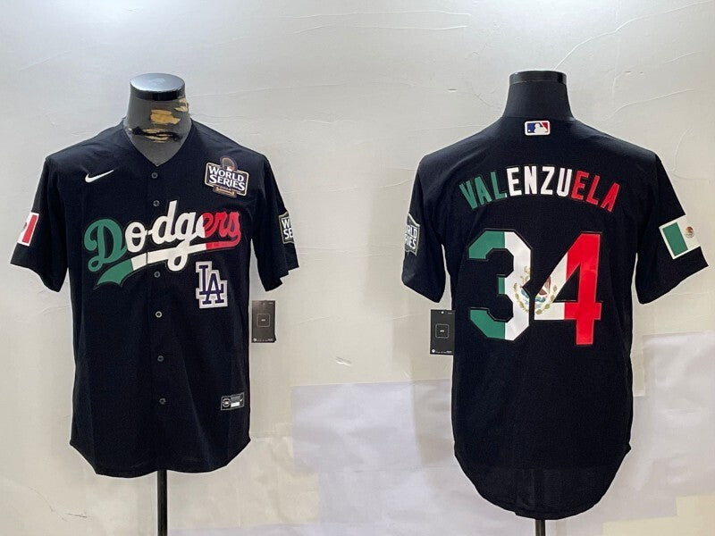 Los Angeles Dodgers #34 Fernando Valenzuela Dodgers Adult Style 1 Baseball Jersey baseball jersey product view 1