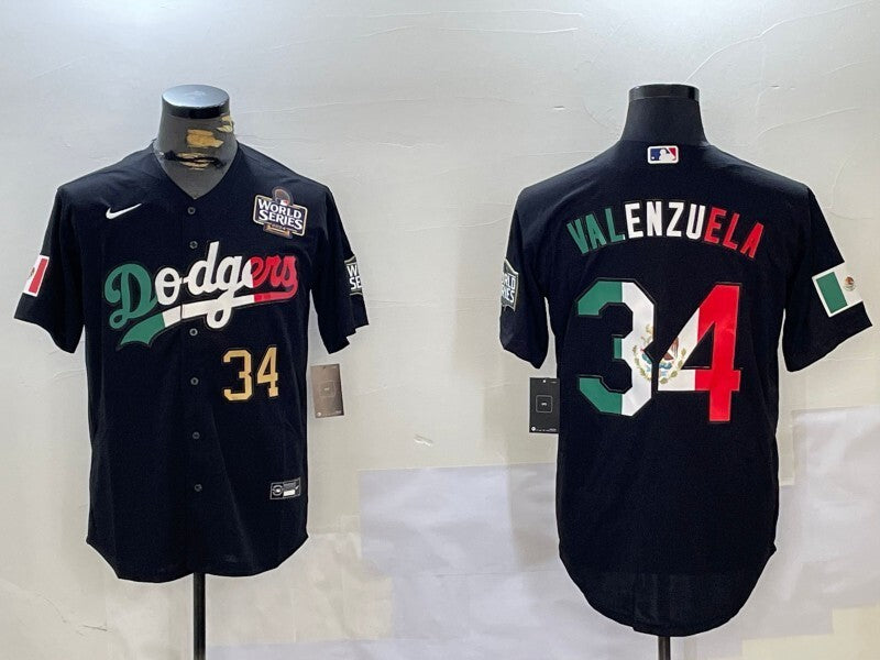 Los Angeles Dodgers #34 Fernando Valenzuela Dodgers Adult Style 3 Baseball Jersey baseball jersey product view 1