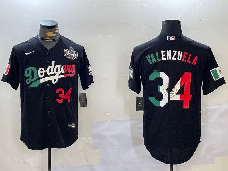 Los Angeles Dodgers #34 Fernando Valenzuela Dodgers Adult Style 4 Baseball Jersey baseball jersey product view 1
