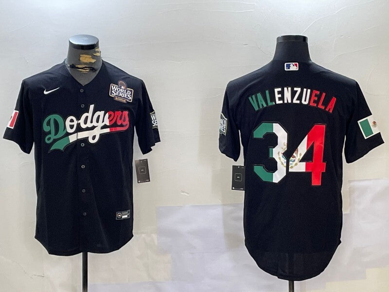Los Angeles Dodgers #34 Fernando Valenzuela Dodgers Adult Style 6 Baseball Jersey baseball jersey product view 1