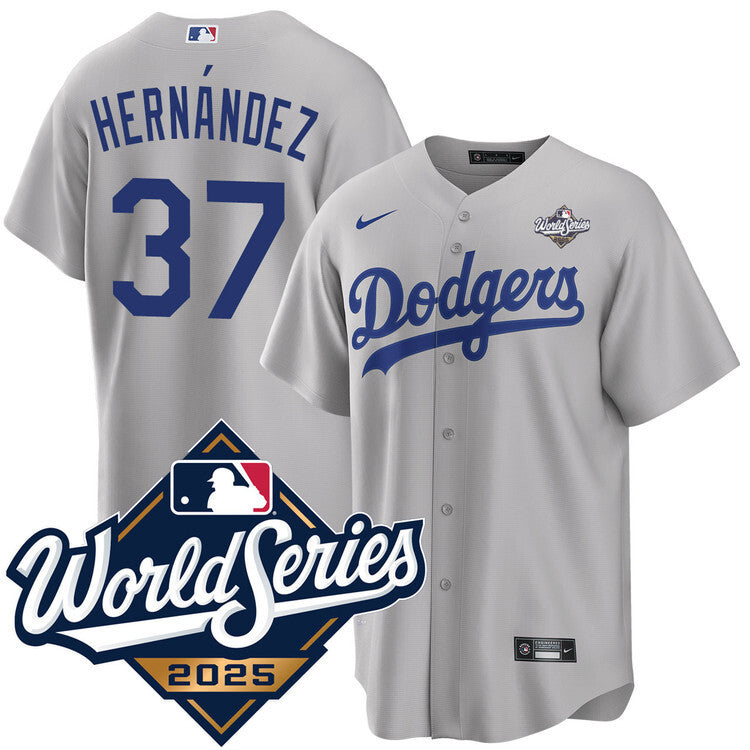Los Angeles Dodgers #37 Teoscar Hernandez Alternate 2025 Road World Series Jersey Baseball Jersey baseball jersey product view 1