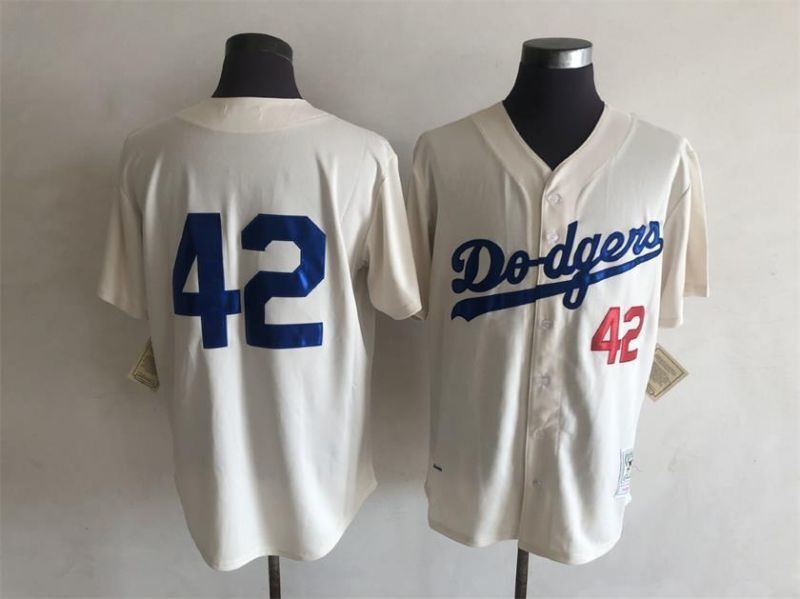 Los Angeles Dodgers #42 Jackie Robinson Style 7 Baseball Jersey baseball jersey product view 1