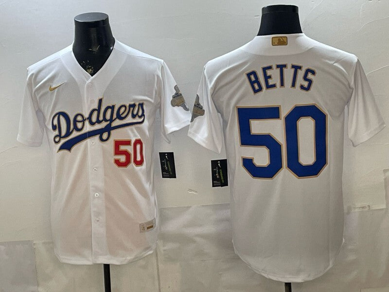 Los Angeles Dodgers #50 Mookie Betts Style 2 Baseball Jersey baseball jersey product view 1