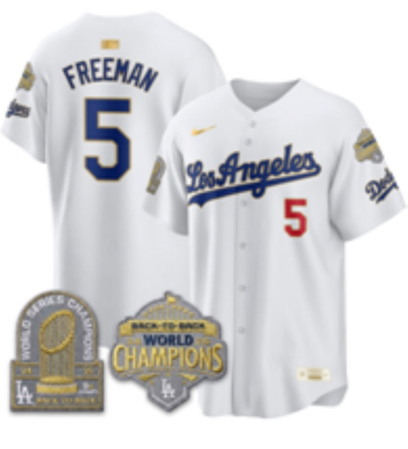 Los Angeles Dodgers #5 Freddie Freeman Dodgers Platinum Adult Baseball Jersey baseball jersey product view 1