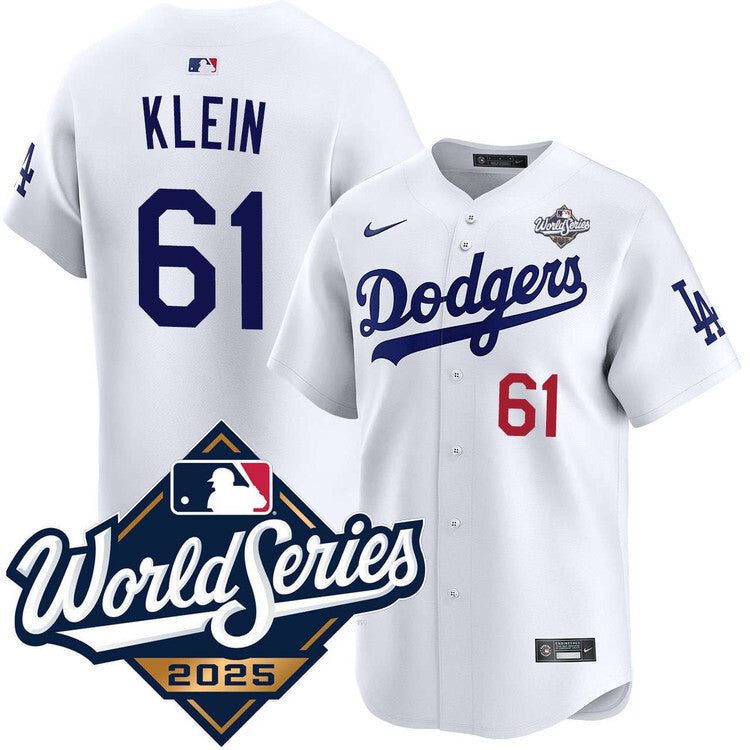 Los Angeles Dodgers #61 Will Klein Home Limited 2025 World Series Jersey Baseball Jersey baseball jersey product view 1