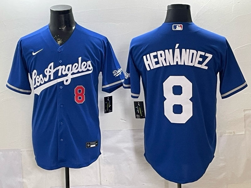 Los Angeles Dodgers #8 Enrique Hernandez Dodgers English Version Special Edition Baseball Jersey baseball jersey product view 1
