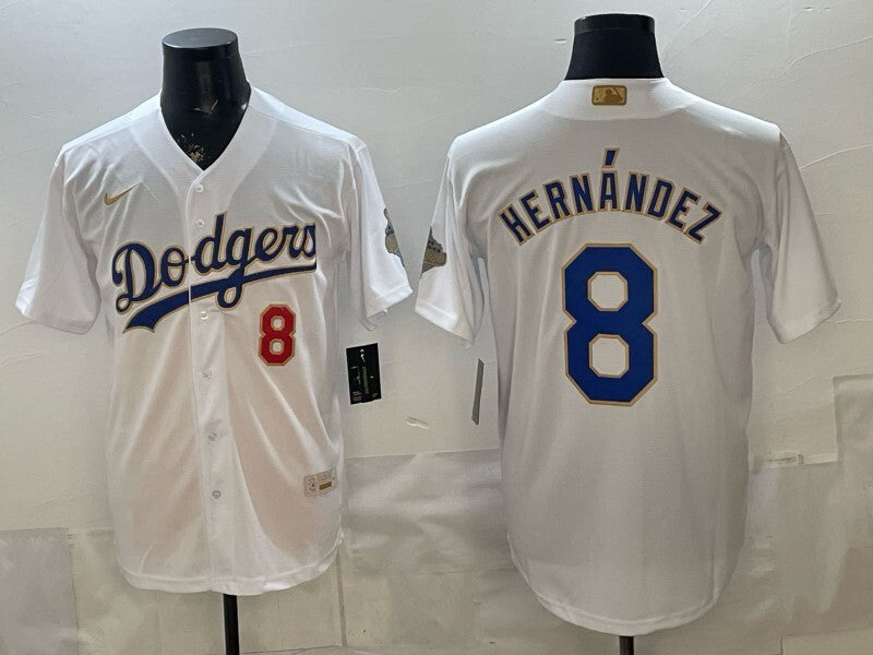 Los Angeles Dodgers #8 Enrique Hernandez Style 1 Baseball Jersey baseball jersey product view 1