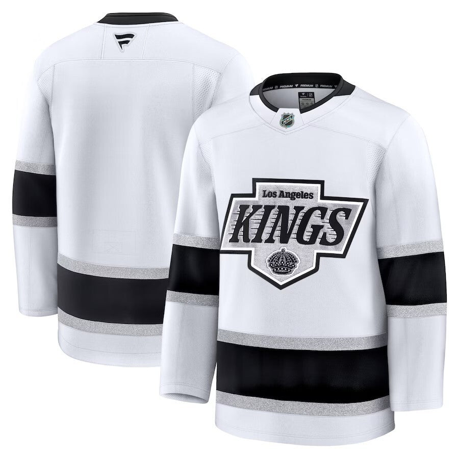 Los Angeles Kings Fanatics Away Premium Jersey - White Hockey Jersey hockey jersey product view 1