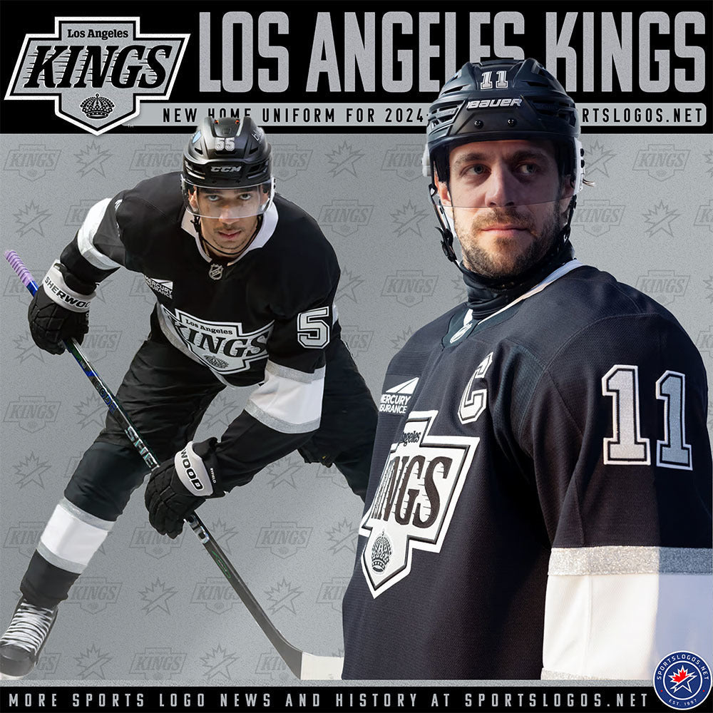 Los Angeles Kings Introduce New Sparkly Home and Road Style 1 Hockey Jersey hockey jersey product view 1