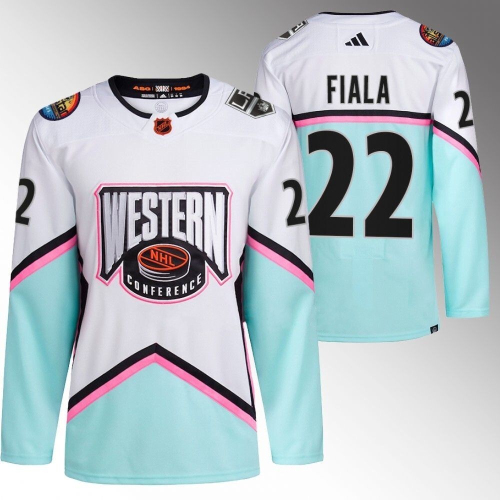 Los Angeles Kings #22 Kevin Fiala White 2023 NHL All-Star Western Conference Authentic Jersey_conew1 hockey jersey product view 1