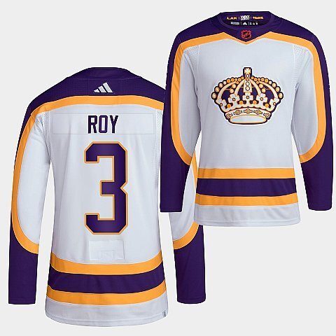 Los Angeles Kings #3 matt-roy-2022 white-reverse-retro-2.0-authentic-primegreen-jersey Hockey Jersey hockey jersey product view 1