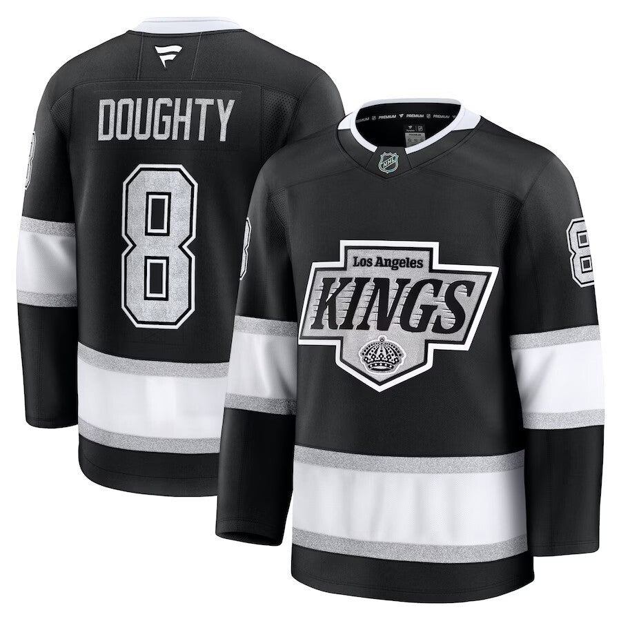 Los Angeles Kings #8 Drew Doughty Home Premium Jersey - Black Hockey Jersey hockey jersey product view 1
