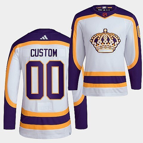 Los Angeles Kings #custom-2022 white-reverse-retro-2.0-authentic-primegreen-jersey Hockey Jersey hockey jersey product view 1