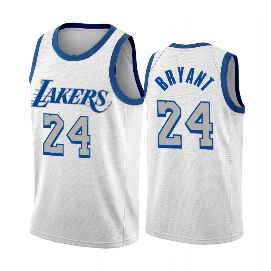 Los Angeles Lakers 24 Kobe Bryant 2021 City Lakers City White Basketball Jersey basketball jersey product view 1