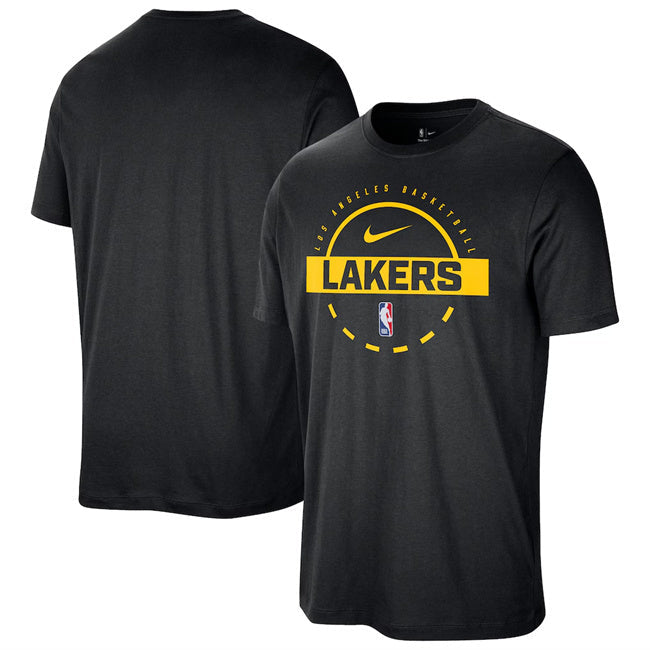 Los Angeles Lakers Black Practice T-Shirt Basketball Jersey basketball jersey product view 1