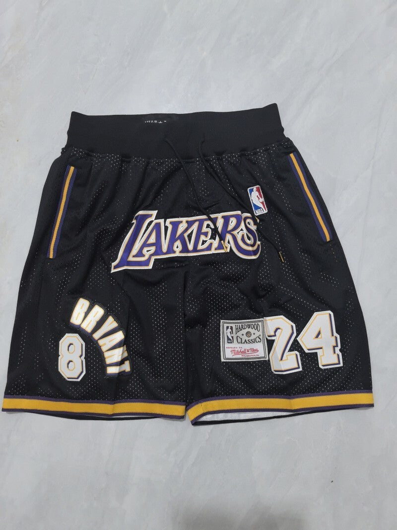 Los Angeles Lakers Lakers Black Retro Shorts Style 2 Basketball Jersey basketball jersey product view 1