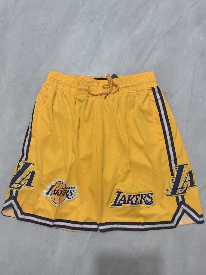 Los Angeles Lakers Lakers Fan Yellow Shorts Style 2 Basketball Jersey basketball jersey product view 1