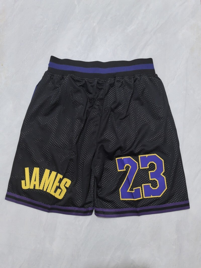 Los Angeles Lakers Lakers Retro Black Shorts Style 1 Basketball Jersey basketball jersey product view 1