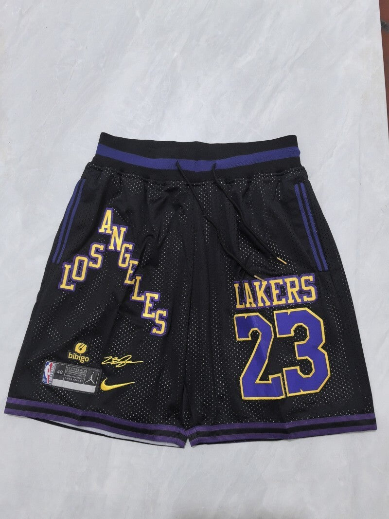 Los Angeles Lakers Lakers Retro Black Shorts Style 2 Basketball Jersey basketball jersey product view 1