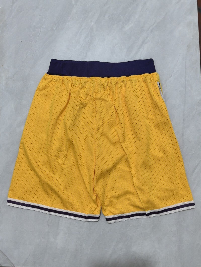 Los Angeles Lakers Lakers Retro Yellow Shorts Style 1 Basketball Jersey basketball jersey product view 1