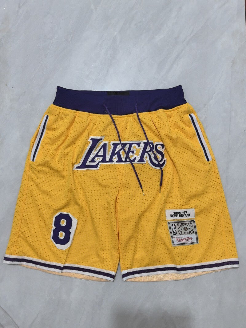 Los Angeles Lakers Lakers Retro Yellow Shorts Style 2 Basketball Jersey basketball jersey product view 1