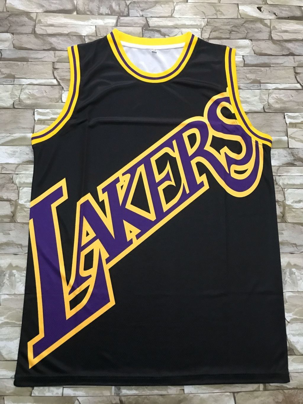 Los Angeles Lakers Lakers mitchell&ness Retro Black Style 2 Basketball Jersey basketball jersey product view 1
