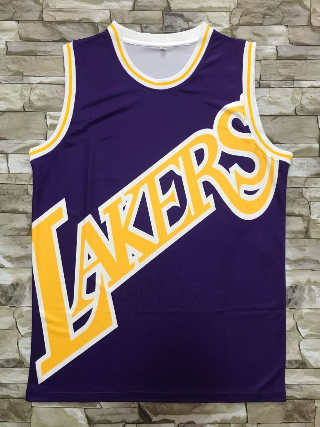 Los Angeles Lakers Lakers mitchell&ness Retro Purple Style 2 Basketball Jersey basketball jersey product view 1