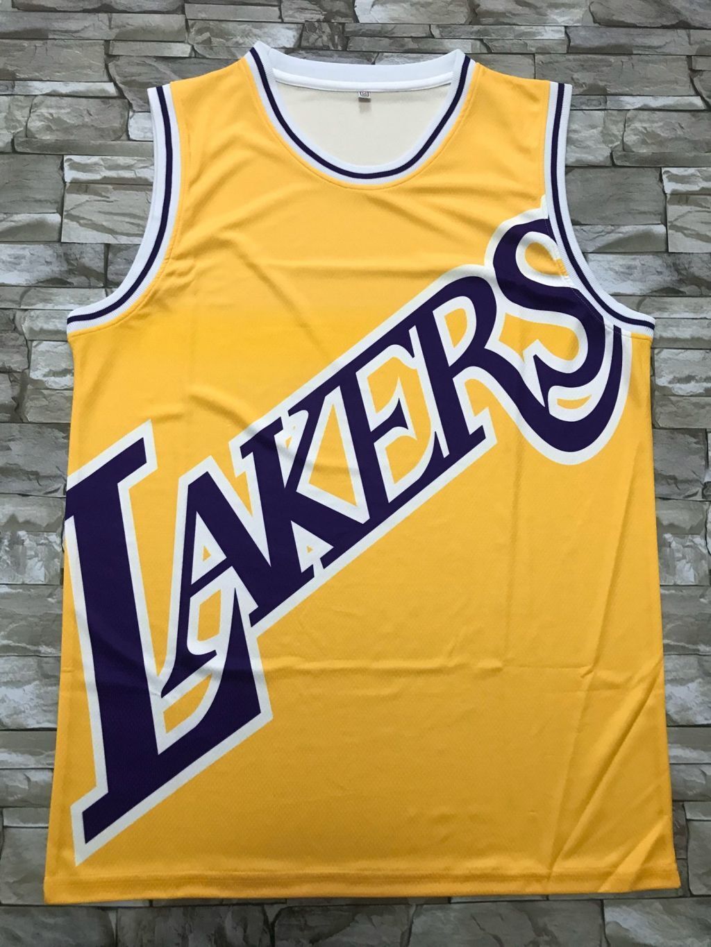 Los Angeles Lakers Lakers mitchell&ness Retro Yellow Style 2 Basketball Jersey basketball jersey product view 1