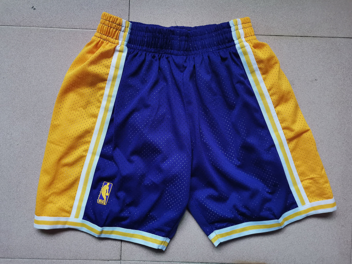 Los Angeles Lakers Mitchell Ness Lakers Purple Shorts Basketball Jersey basketball jersey product view 1
