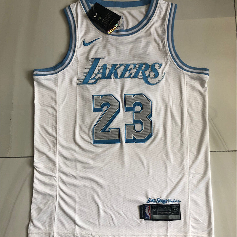 Los Angeles Lakers #23 James 2021 city jersey white Style 1 Basketball Jersey basketball jersey product view 1