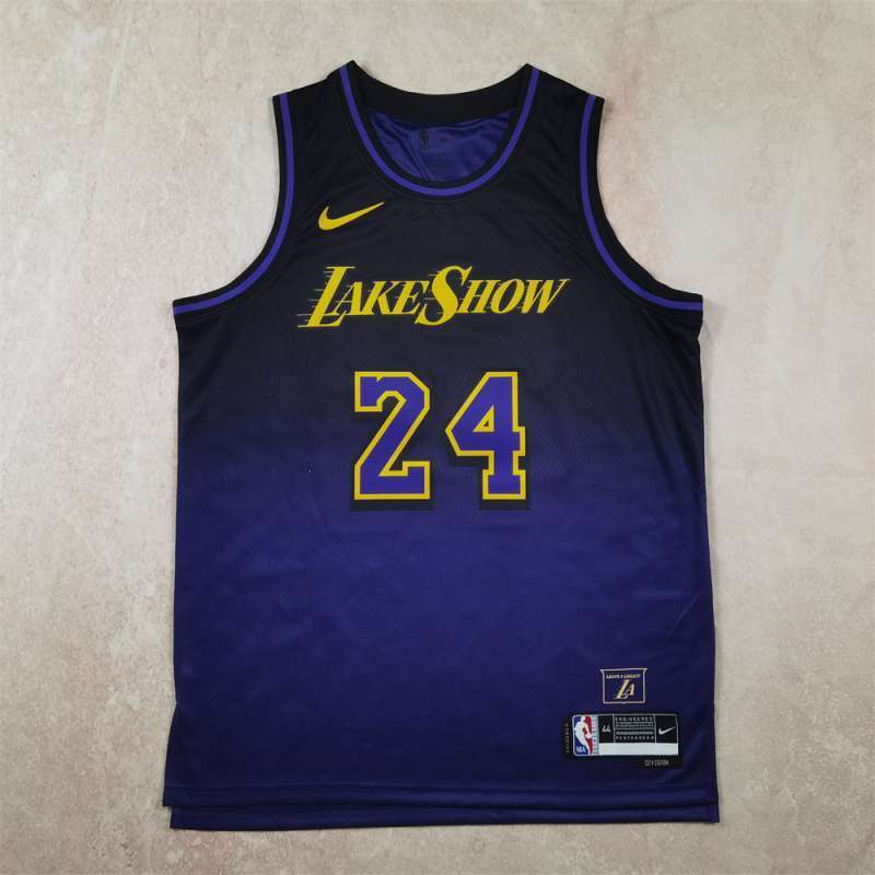 Los Angeles Lakers #24 Kobe Bryant Hot Press Lakers 24 Purple City Edition s-xxl Style 2 Basketball Jersey basketball jersey product view 1
