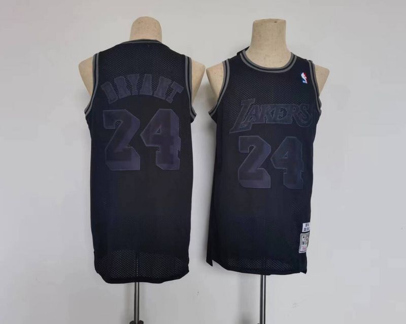 Los Angeles Lakers #24 Kobe Bryant Lakers 24 Black Retro New Basketball Jersey basketball jersey product view 1