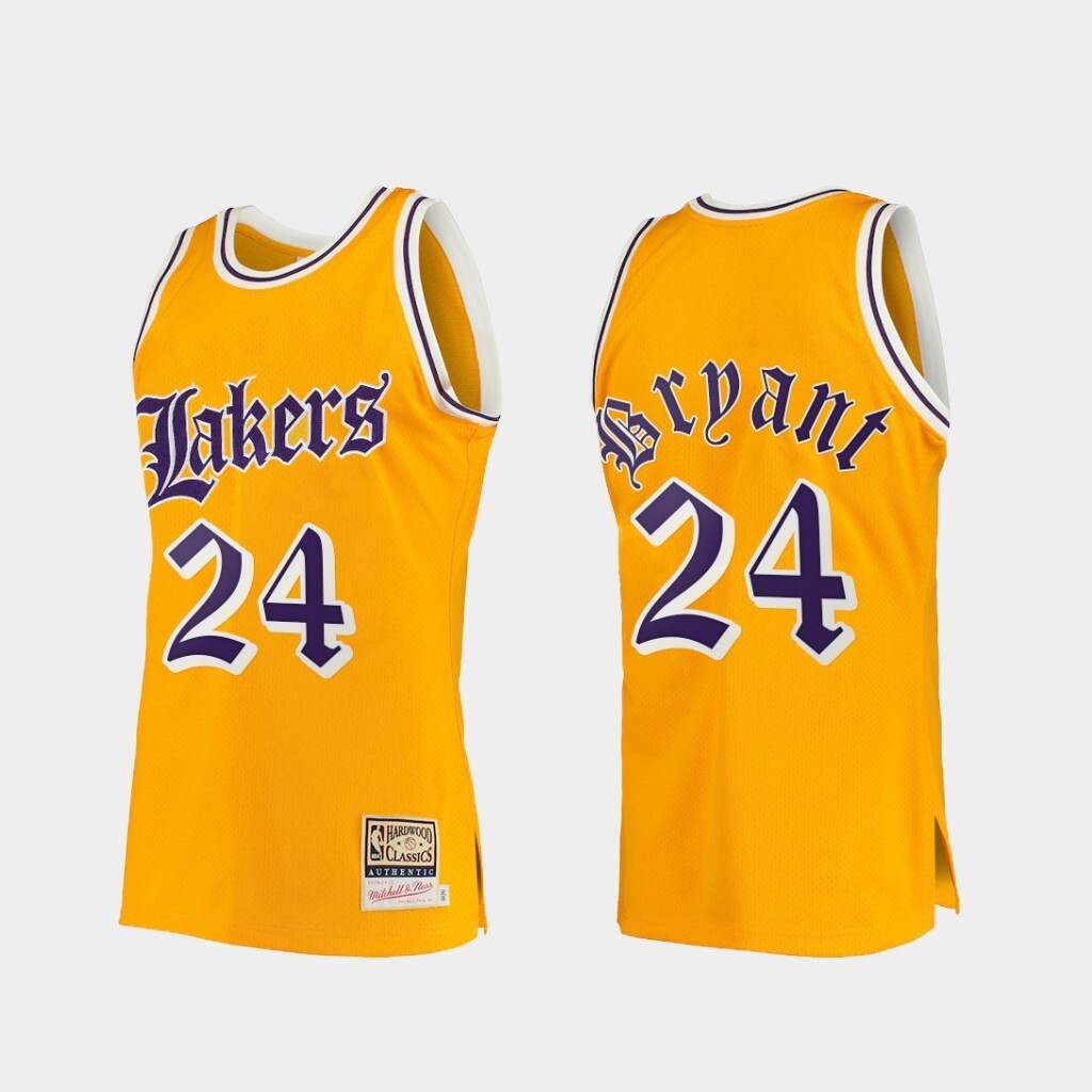 Los Angeles Lakers #24 Kobe Bryant Lakers 24 Retro English Version Jersey Basketball Jersey basketball jersey product view 1